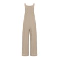thumbnail image 2 of OGLCCG Wide Leg Overalls for Womens Casual Cotton Linen Baggy Loose Straps Bib Overalls Summer Beach Jumpsuits Romper with Pockets, 2 of 5