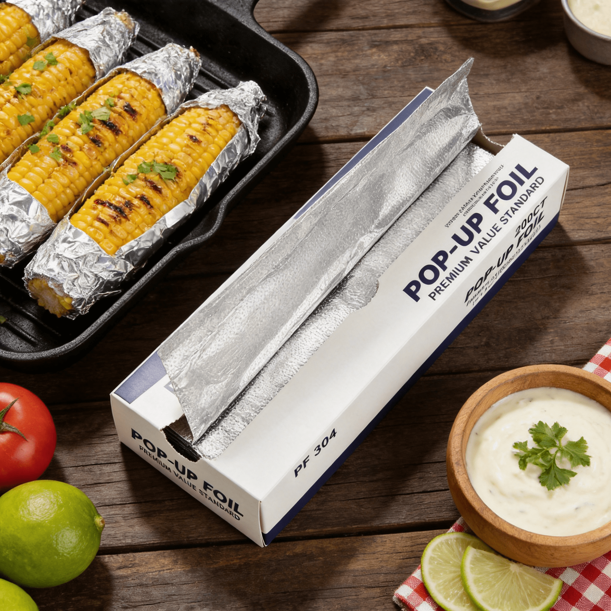 GARITIN 200 Count Aluminum Foil Sheets, 12 x 10.75 Inch Pre-Cut Foil Sheets, Embossed Non-Stick Food Safe Foil Wraps for Meal Prep, BBQ, Grilling & Cooking