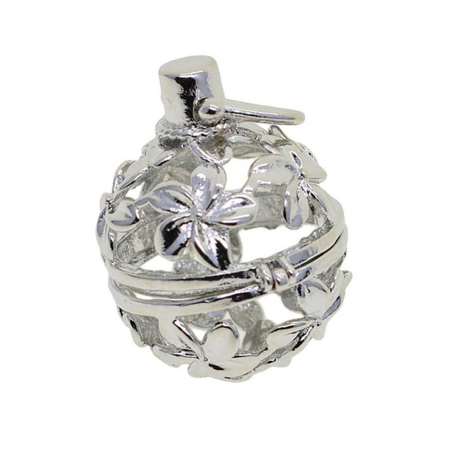 Beads Cage Charms Locket Pendant Settings for DIY Necklace Diffuser Locket Pendant Memory Daisy flower