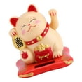 thumbnail image 4 of Gonyscag Solar Powered Cute Waving Cat Good Luck Wealth Welcoming Cats Home Display Car Decor(Yellow), 4 of 8