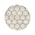 thumbnail image 3 of Unique Loom Hygge Shag Collection Area Rug - Trellis (5' Round Beige/Gray), 3 of 7