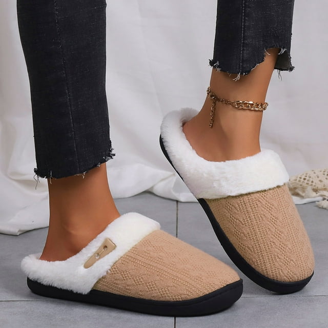 Pantoufles d'Hiver pour Dames Adultes Pantoufles en Peluche Pantoufles d'Hiver Femmes Pantoufles d'Intérieur pour Dames Chaussures d'Intérieur Pantoufles d'Intérieur d'Hiver pour Femmes