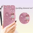 thumbnail image 6 of Compatible with Apple iPhone 15 Flip Glitter Wallet Case for Women, Pu Leather with Card Slots Crystal Diamond Owl Embossing Shockproof Cover Case for iPhone 15 MTY-Rose Gold, 6 of 8