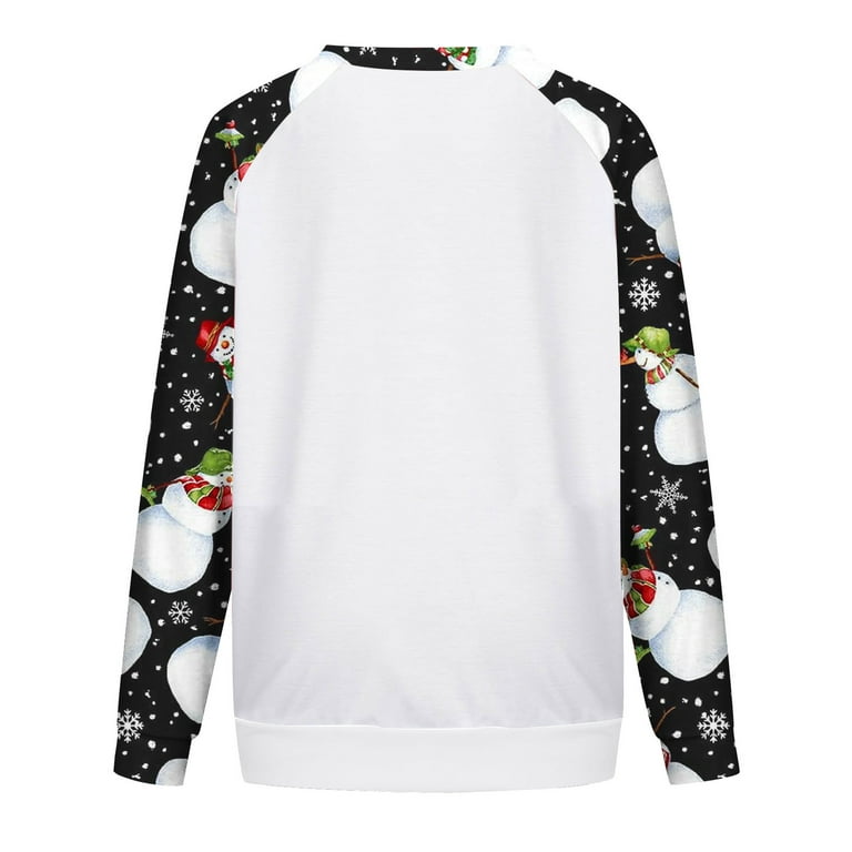  Bulk Tshirts For Printing Wholesale Unisex, Ugly Christmas  Sweater For Women Snowflakes Snowman Print Tunic Tops Loose Fit Long Sleeve  Blouse O-Neck Pullover Womens White Sweater : Sports & Outdoors
