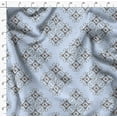 thumbnail image 4 of Soimoi Blue Poly Georgette Fabric Floral Wreath Geometric Decor Fabric Printed Yard 52 Inch Wide, 4 of 5