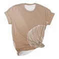 thumbnail image 7 of Jewelreauty Womens Summer Tops Casual Short Sleeve Crewneck Graphic T-Shirts Loose Tunic Tee Blouses 2025 (2XL, Khaki), 7 of 7