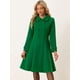 thumbnail image 2 of Abrigo Vintage de Invierno para Mujer Abrigo Largo con Doble Botonadura Verde M, 2 of 5