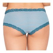 Boxer Fruit Of The Loom para Dama, Silueta Hipster detalle de Encaje Azul 1 Pieza Talla TG