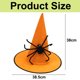 thumbnail image 2 of uds sombrero de bruja araña negra sombrero de bruja para fiesta de adultos y niños sombrero de bruja de Halloween, 2 of 5