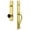 Lifetime Brass, variant on Grandeur 852259 Carre Solid Brass Rose Keyed Entry Single Cylinder 'S' Grip Handleset -