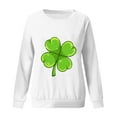 thumbnail image 4 of Pompotops Mode de la Saint-Patrick Chandail en Molleton Décontracté à Manches Longues Col Rond Imprimé pour Femmes Blouse en Solde, 4 of 4