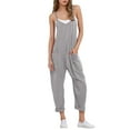 thumbnail image 1 of Combinaison Longue à Bretelles en V pour Femmes avec Poches pour Tenue Décontractée, 1 of 5