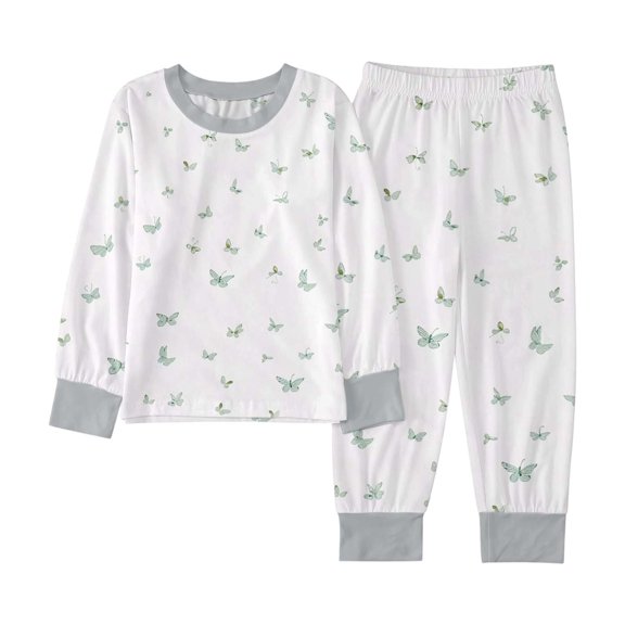 BOOMNY Boys 2 Peice Pajamas Sets Graphic Long Sleeve Sleepwear Tops Pants Pjs Set for Kids Cozy Loungewear Homewear