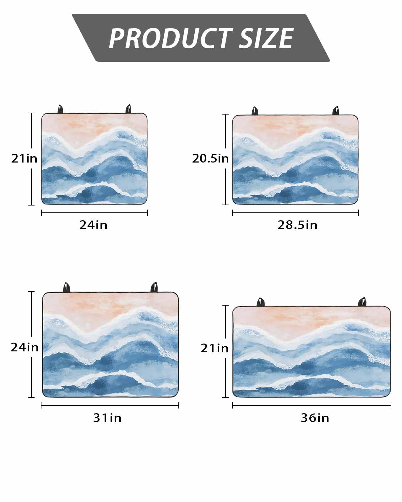 Stove Top Covers for Electric Stove, Blue Coastal Beach Glass Stovetop Cover Protector, Modern Oil Painting Nautical Induction Cooktop Protector Oven Mat for Kitchen Countertop 36"x21"