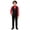 Navy, variant on Ruyang Teen Boys Formal Suit V-Neck Vest Long Sleeve Shirt Dress Pants Sets Kids Slim Fit Suit for Wedding Graduation Dress Up