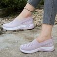 thumbnail image 5 of YOUYEDIAN Orthopedic Casual Shoes for Women Arch Support Work Shoes Breathable Non Slip Slip on Server Shoes Knitted Mesh Stretch Soft 2026 Orthopedic Shoes (Pink), 5 of 6
