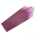thumbnail image 2 of Pinceles profesionales de nailon con mango morado para pintar, juego de 12 piezas para acuarela y arte acrílico, punta redonda, 2 of 8
