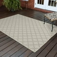 thumbnail image 4 of HomeRoots 8' x 10' Gray and Ivory Geometric Stain Resistant Indoor Outdoor Area Rug, 4 of 10