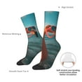 thumbnail image 2 of Yiaed Swimming Goggled Flamingo Print Great elasticity Crew Socks Sports socks for Men and Women, 2 of 5