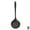 Black, variant on Food Grade Silicone Slotted Spoon 33cm High Heat Resistant Kitchen Utensil for Draining Oil and Water