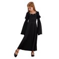 thumbnail image 4 of Hansber Robe Fantaisie de Reine de la Renaissance pour Filles, Déguisement Cosplay Médiéval Princesse, Robe de Fête Boîte de Nuit Noire 6, 4 of 7