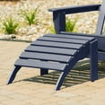 thumbnail image 5 of DuroGreen Adirondack Chair Ottoman Made With All-Weather Tangent Sustainable Lumber, Oversized, High End Outdoor Foot Stool, No Maintenance Patio Chair Foot Rest, Made in the USA, Navy, 5 of 7