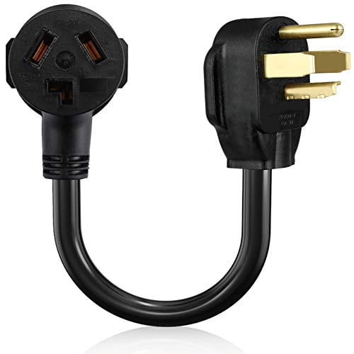 Boeemi 4 Prong New Electric Dryer Plug Male To 3 Prong Old Dryer Receptacle Female Connector Adapter Nema 14 30p To 10 30r 4 Prong Dryer Outlet Adapter 30a 125 250v 1 5ft Ul Compliant Walmart Com