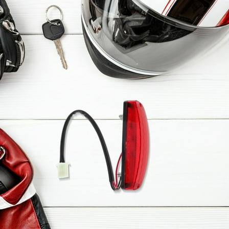 ETHZZLE Red LED Motorcycle Rear Tail Light with Instant Brake Response
