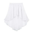 thumbnail image 5 of YONGHS Kids Girls Lyrical Ballet Dance Outfits Sleeveless Crop Top with High-Low Chiffon Skirt Set White 6, 5 of 7
