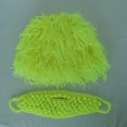 thumbnail image 1 of Gorro de peluca Gorro de barba Gorro de máscara tejido a mano Gorro de lana cálido decorativo para niños, 1 of 6