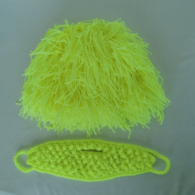 Gorro de peluca Gorro de barba Gorro de máscara tejido a mano Gorro de lana cálido decorativo para niños