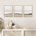 thumbnail image 4 of PixonSign Framed Canvas Print Wall Art Set - Pastel Watercolor Gray Paint Strokes Art - Set of 3 Pop Art Abstract Illustrations Print Minimalism Wall Décor - 12"x16"x3 Panels Natural, 4 of 5