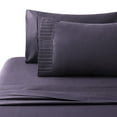 thumbnail image 3 of Marina Decoration Ultra Soft Silky Deep Pocket Solid Rayon from Bamboo Bedding All Season Sheet Set, Eggplant Color, 3 of 7