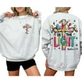thumbnail image 5 of Be The Light Matthew Christmas Double Sided Sweatshirt, Christian Christmas Sweater, Inspirational Religious Holiday Sweatshirt for Men and Women, 5 of 7