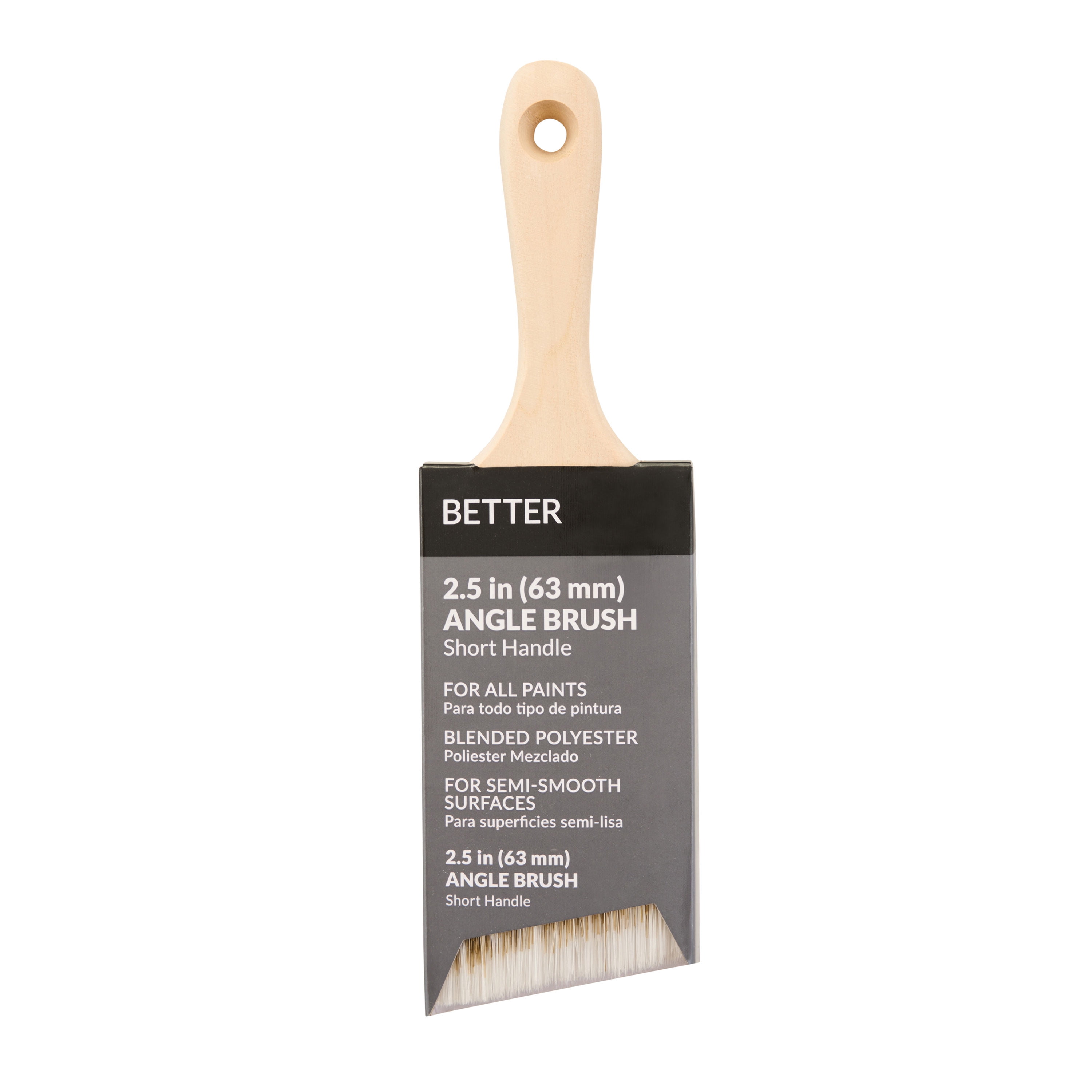 (3 pack) BETTER 2.5" Blended Polyester Short Angle Brush