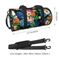 thumbnail image 2 of Rocae Colorful Flowers Print Round Travel Duffel Bag and Fitness Bag, Women's Waterproof Weekend Tote, Men's Travel and Fitness Essentials, 2 of 8