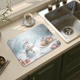 thumbnail image 6 of Snowman Next To A Sleigh Full Of Presents Drying Mat Diatomaceous Earth Super Absorbent Slip Rubber Sole Heat Resistant 230 Degrees Fahrenheit 23.6×19.7in, 6 of 11