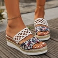 thumbnail image 6 of ATENAR Womens Sandals Comfortable Slide Women Sandals Open Toe Womens Shoes White 5.5, 6 of 8