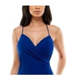 thumbnail image 2 of EMERALD SUNDAE Womens Blue Spaghetti Strap Full-Length Hi-Lo Dress Juniors XL, 2 of 3