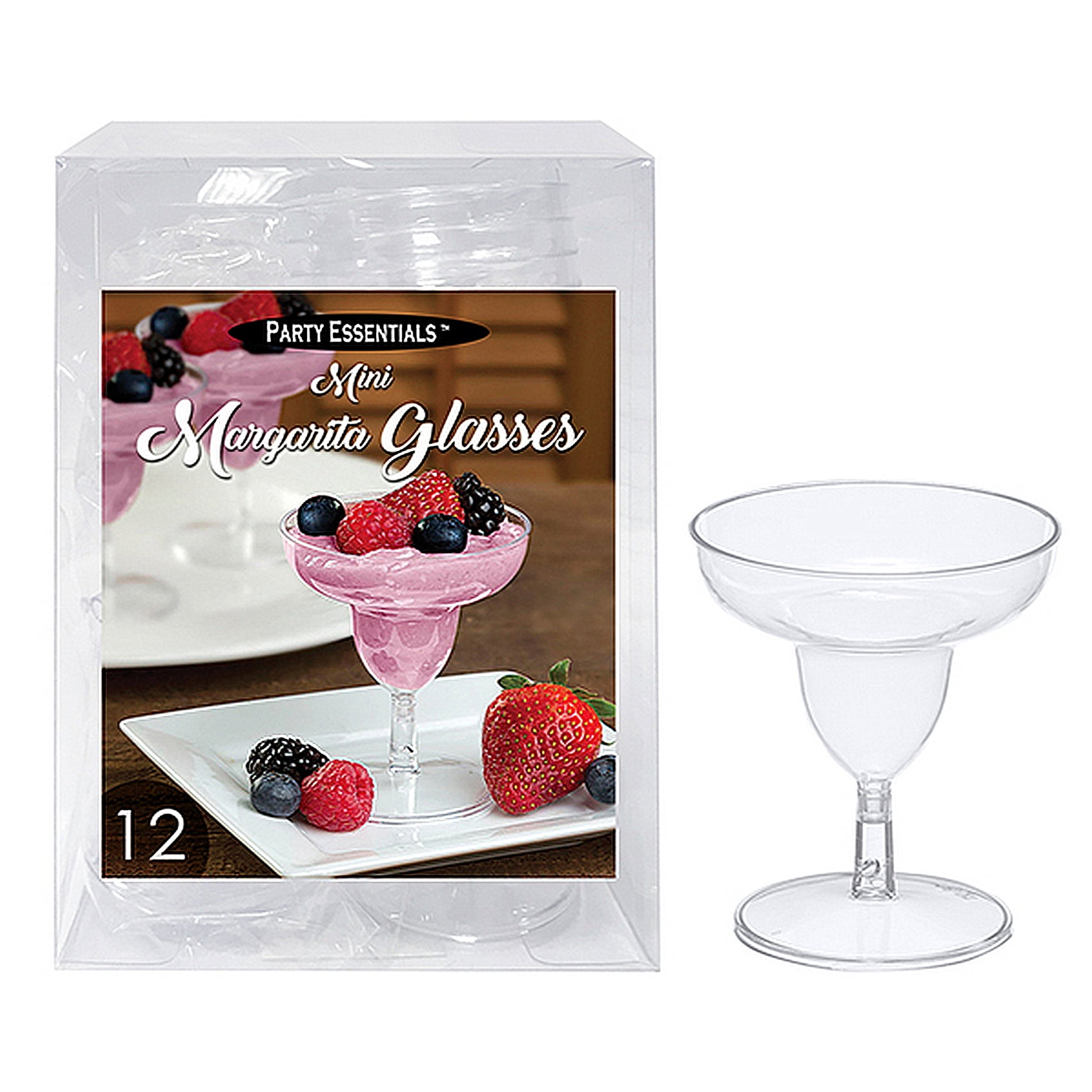 1 Party Essentials 2 Oz. Mini Margarita Glasses Clear 12 Ct