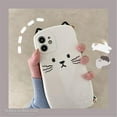 thumbnail image 2 of 3D Cartoon Case Compatible with iPhone 12 Pro, Cute Cool Fun Soft Silicone Bumper Case Protective Cover (Cat White, iPhone 12 Pro), 2 of 14