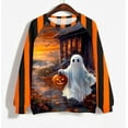 thumbnail image 4 of DOSUKRAI Funny Halloween Sweatshirts for Women Graphic Sweatshirts Long Sleeve Crew Neck Pullover Fall Lightweight Sweater Tops 2025 Multicolor,XL, 4 of 5