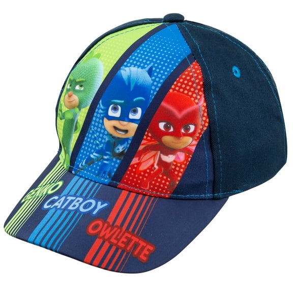 PJ Masks Boys Toddler Baseball Cap, Characters - Gekko, Catboy, Owlette