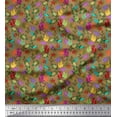 thumbnail image 1 of Soimoi Viscose Chiffon Fabric Coral,Starfish & Turtle Ocean Print Sewing Fabric Yard 42 Inch Wide, 1 of 1