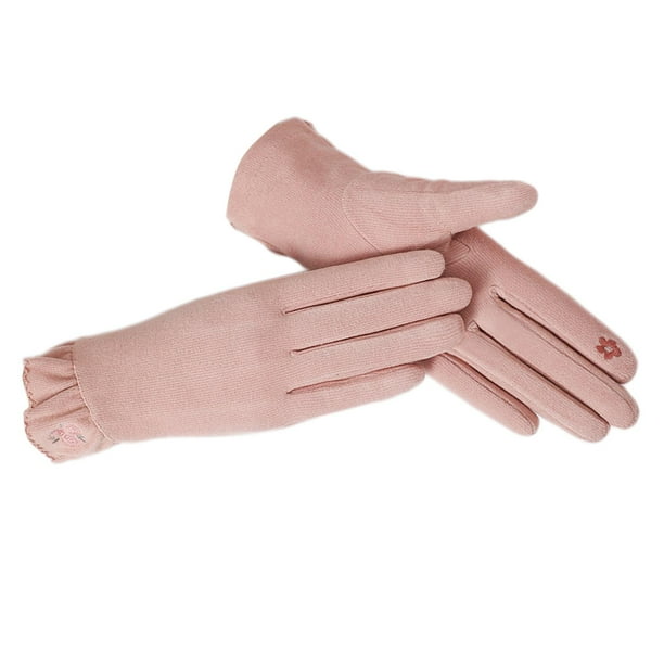Guantes de invierno Guantes De Invierno Dedo índice Pantalla Táctil A Prueba De Viento Para Correr Conducir Ciclismo Rosa Rosado Magideal Guantes de invierno