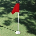 thumbnail image 3 of 2x Patio Trasero Práctica Golf Hoyo Poste Taza Bandera Putting Green Flags Golfista Cola Bandera verde de golf, 3 of 8