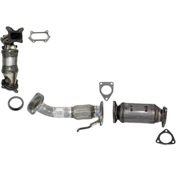 Front & Rear Converter Flex Pipe For Honda Accord 2.4L 08-12 US BUILT