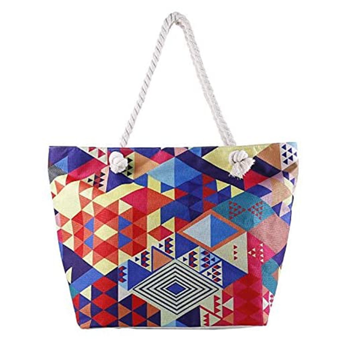 Extra Large Beach Bags Totes for Women Waterproof Sandproof Big Tote Bag with Zipper, Inner Pockets Rope Handle Canvas with Zip Closure Swim Pool Gym Picnic Travel Weekend Accessorie Handbag Gifts
