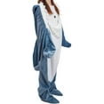 thumbnail image 2 of Shark Blanket Hoodie Kid, Wearable Shark Blanket, Shark Sleeping Bag, Soft Cozy Warm Flannel Hoodie, Shark Blanket Onesie Kids(XS), 2 of 8