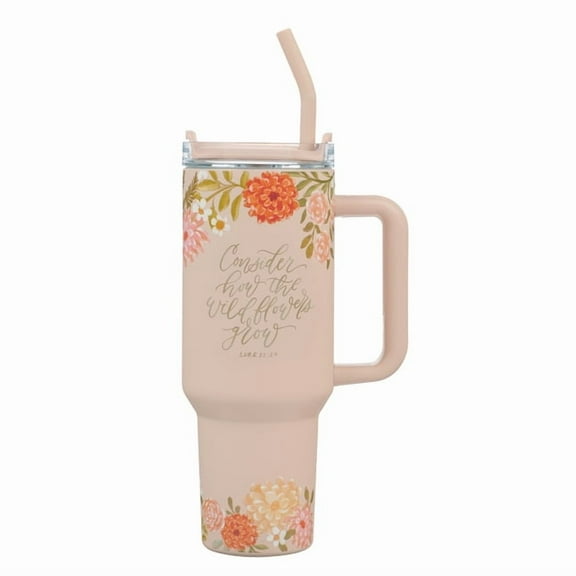 Christian Art Gifts Large Stainless Steel Insulated Travel Mug Tumbler for Women: Wildflowers Grow Inspirational Scriptu, (Hardcover)